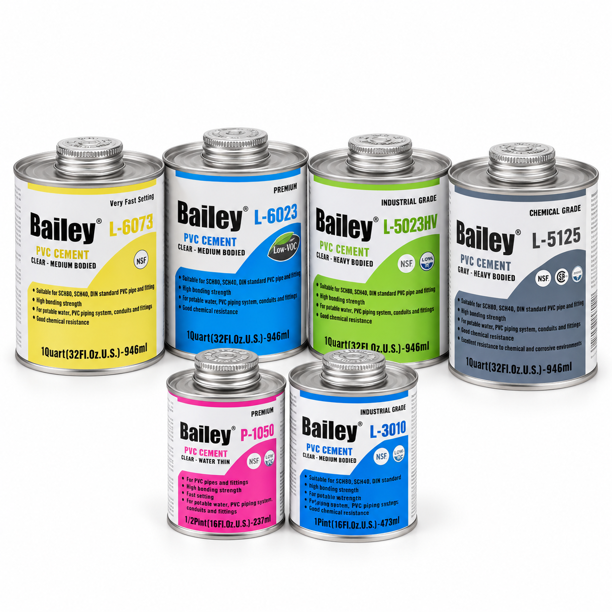 Клей Bailey для труб и фитингов из ПВХ и НПВХ