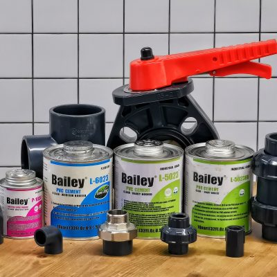 Фитинг Aquaviva, клей и праймер для труб Bailey