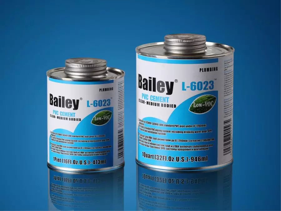 Клей для труб ПВХ Bailey L-6023 Клей и очиститель для труб НПВХ купить у завода-изготовителя | Аквапласт 2