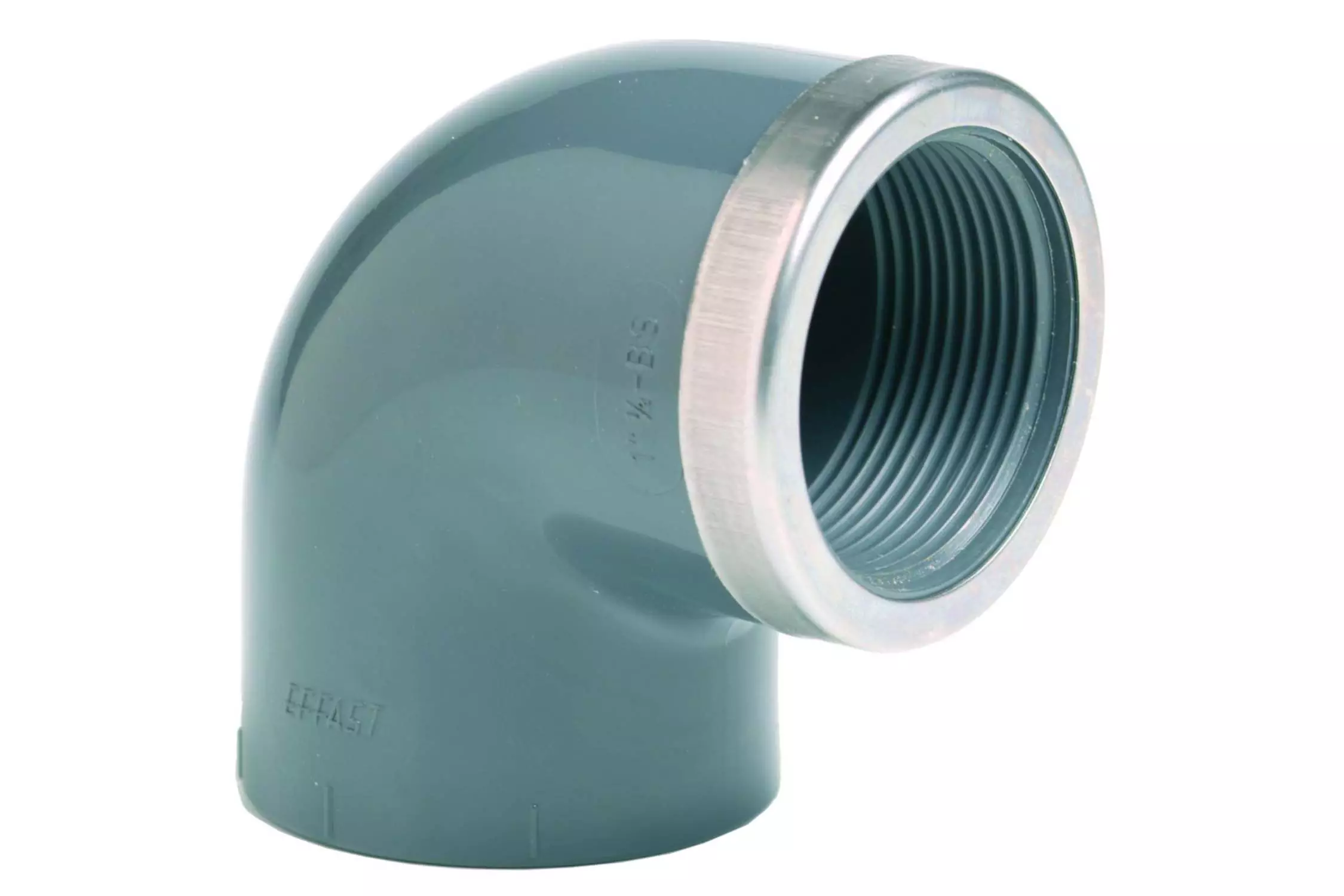 Угол 90° ПВХ EFFAST RGRGOR с внутр. резьбой (металлическое кольцо) Фитинги Effast для НПВХ труб под клеевое соединение купить у завода-изготовителя | Аквапласт