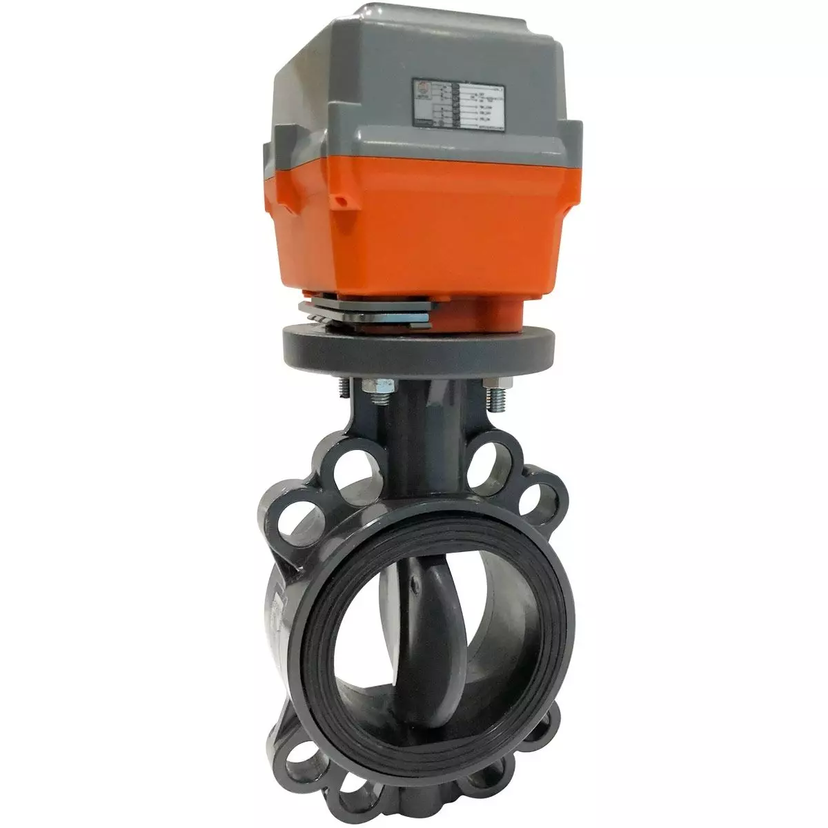 Дисковый поворотный затвор Aquaviva с электроприводом EPDM On-off AC220В Запорная арматура НПВХ купить у завода-изготовителя | Аквапласт