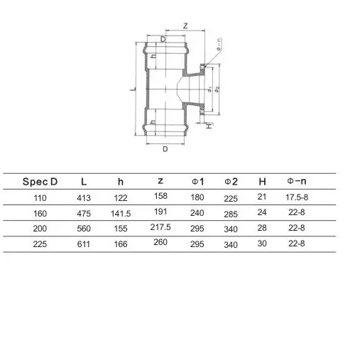 Тройник 90° раструбный с фланцем ПВХ Фитинги AquaViva для НПВХ труб под уплотнительное кольцо купить у завода-изготовителя | Аквапласт 3
