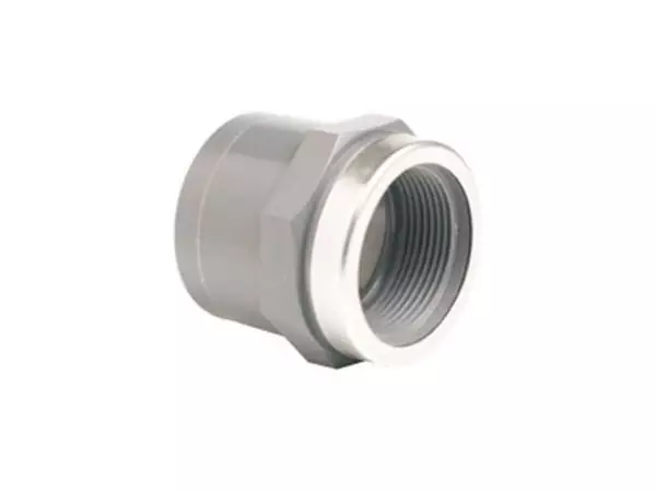 Муфта переходная c металлическим кольцом d40x1-1/4″ (RGRMAR) Фитинги Effast для НПВХ труб под клеевое соединение купить у завода-изготовителя | Аквапласт