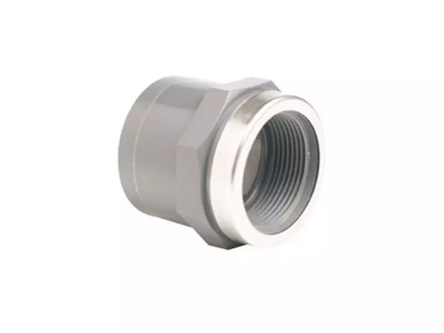 Муфта переходная c металлическим кольцом d20x1/2″ (RGRMAR) Фитинги Effast для НПВХ труб под клеевое соединение купить у завода-изготовителя | Аквапласт