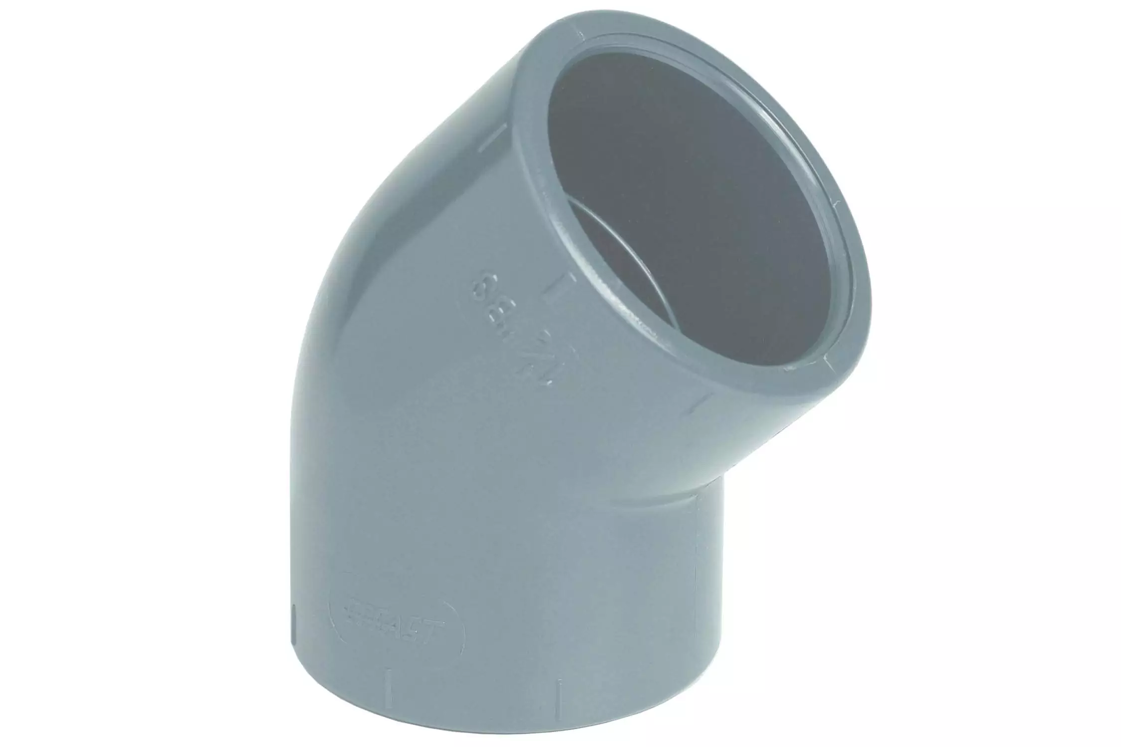 Угол 45° ПВХ EFFAST RDRGYD клеевой Фитинги Effast для НПВХ труб под клеевое соединение купить у завода-изготовителя | Аквапласт