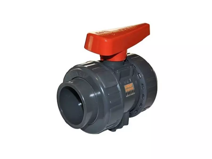 Кран шаровый промышленный EFFAST d110 с муфтовым окончанием (BDRBK1D1100) Запорная арматура НПВХ купить у завода-изготовителя | Аквапласт