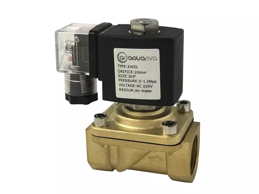 Клапан соленоидный Aquaviva 2W31, латунь Запорная арматура НПВХ купить у завода-изготовителя | Аквапласт 2