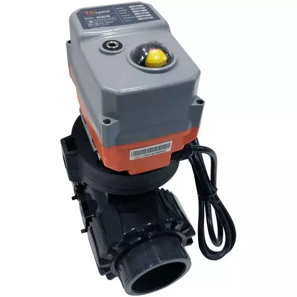 Кран шаровый Aquaviva с электроприводом PTFE/EPDM On-off type AC220V Запорная арматура НПВХ купить у завода-изготовителя | Аквапласт 2