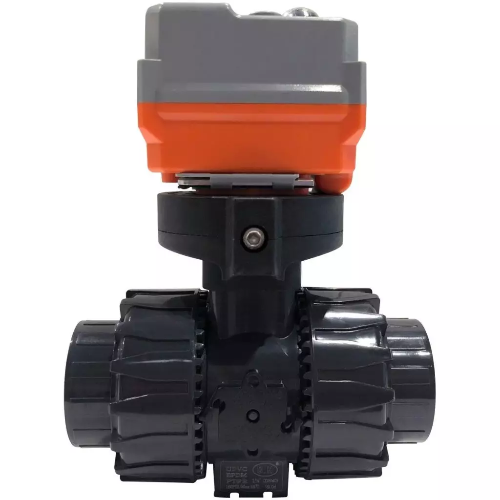 Кран шаровый Aquaviva с электроприводом PTFE/EPDM On-off type AC220V Запорная арматура НПВХ купить у завода-изготовителя | Аквапласт