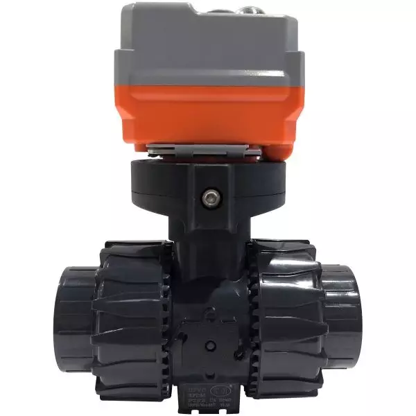 Кран шаровый Aquaviva с электроприводом PTFE/EPDM On-off type AC220V Запорная арматура НПВХ купить у завода-изготовителя | Аквапласт